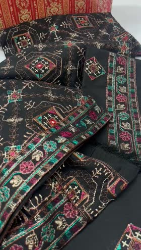 Rs 7950 Fragrant karandi Emb 3pc Emb shawl ( D4) Rs 7950 Fragrant karandi Emb 3pc Emb shawl ( D4)